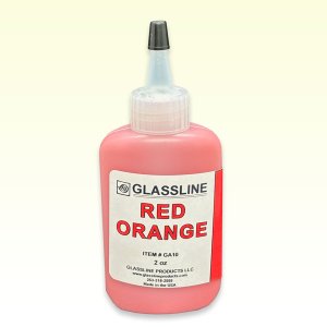 画像1: フュージング絵の具｜グラスライン Red Orange (1)